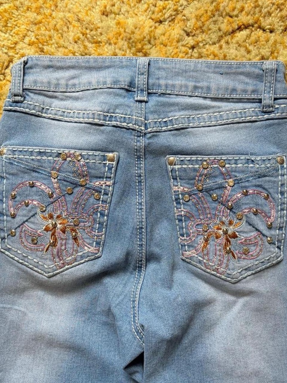 Rhinestone Bootcut Jeans - Picture 4 of 6